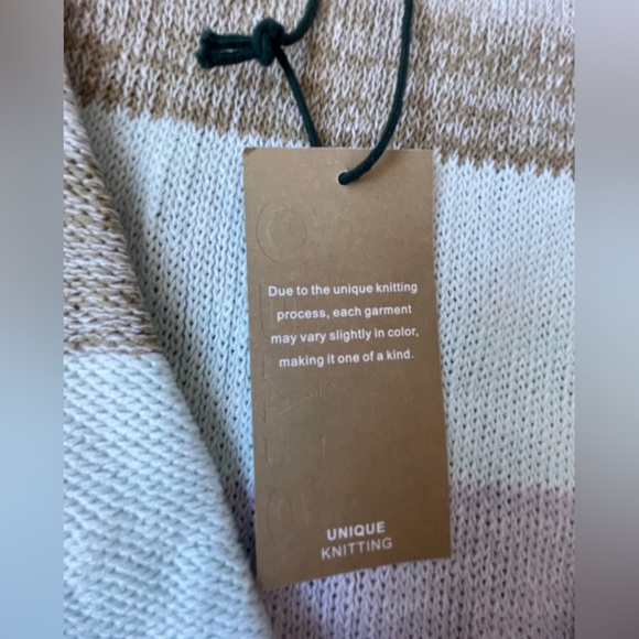 NWT Orvis Linen/Cotton Blend Striped Open Cardigan Women Sz L Purple Boho Casual - Picture 6 of 9